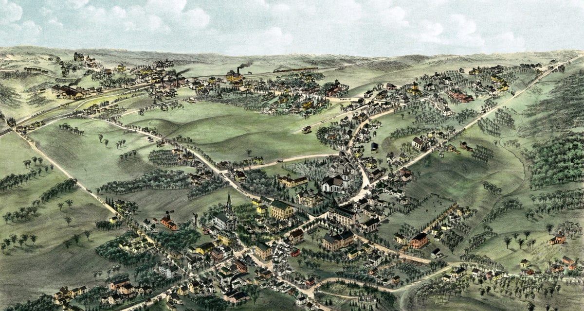 Beautifully restored map of Cheshire, CT from 1882 - KNOWOL