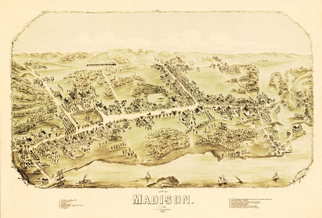 Beautiful vintage map of Madison, CT from 1881 KNOWOL