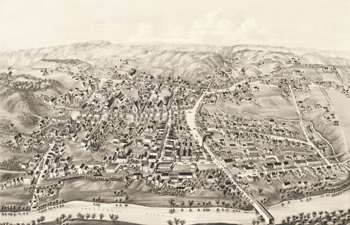 Amazing vintage map of New Milford, CT from 1882 KNOWOL