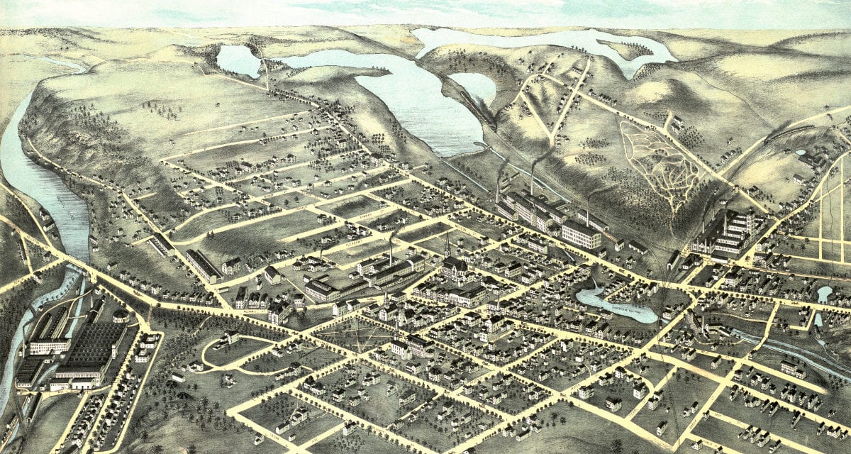 Beautiful old map of Clinton, Massachusetts from 1876 KNOWOL