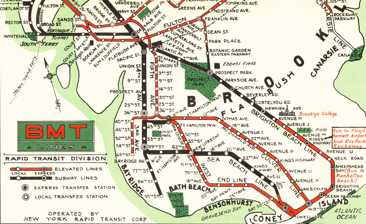 map of nyc subways created for 1939 world u0026 39 s fair