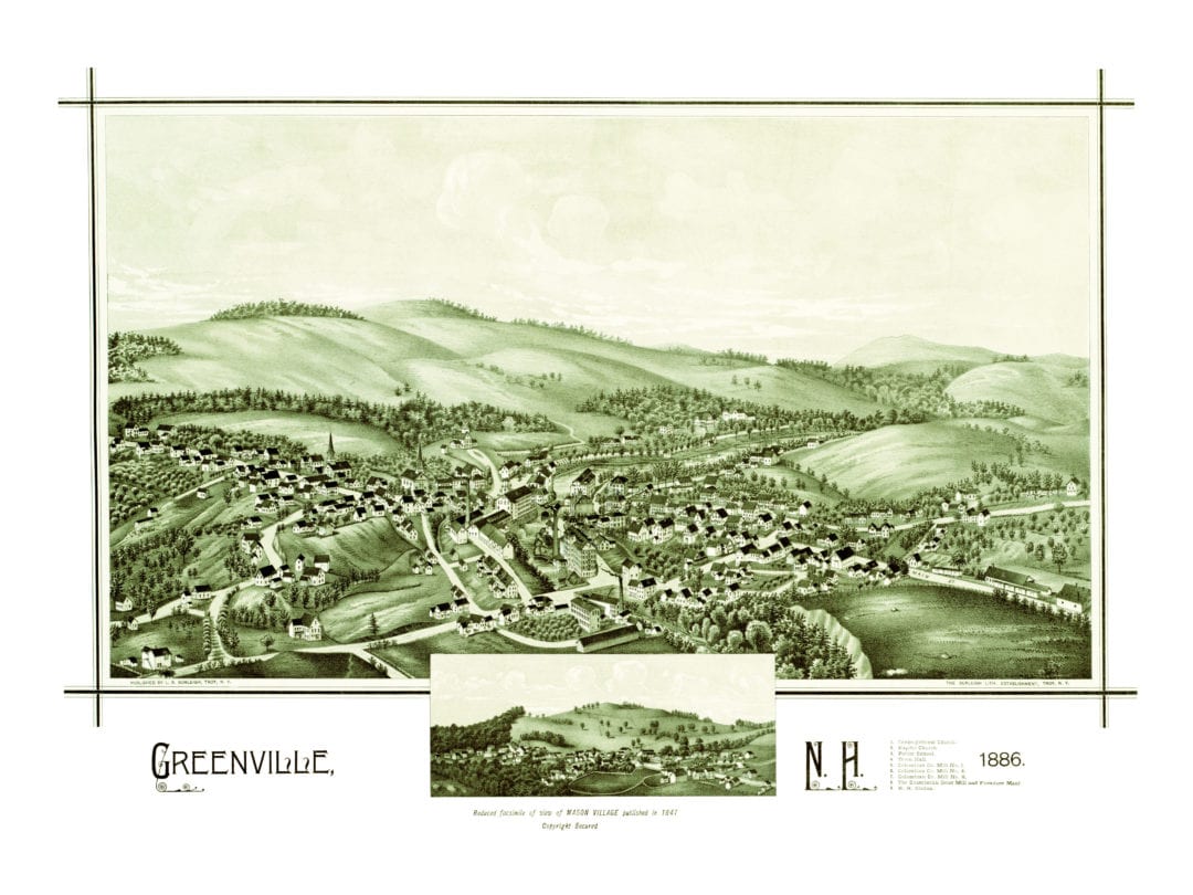 Stunning old map of Greenville, New Hampshire from 1886 KNOWOL