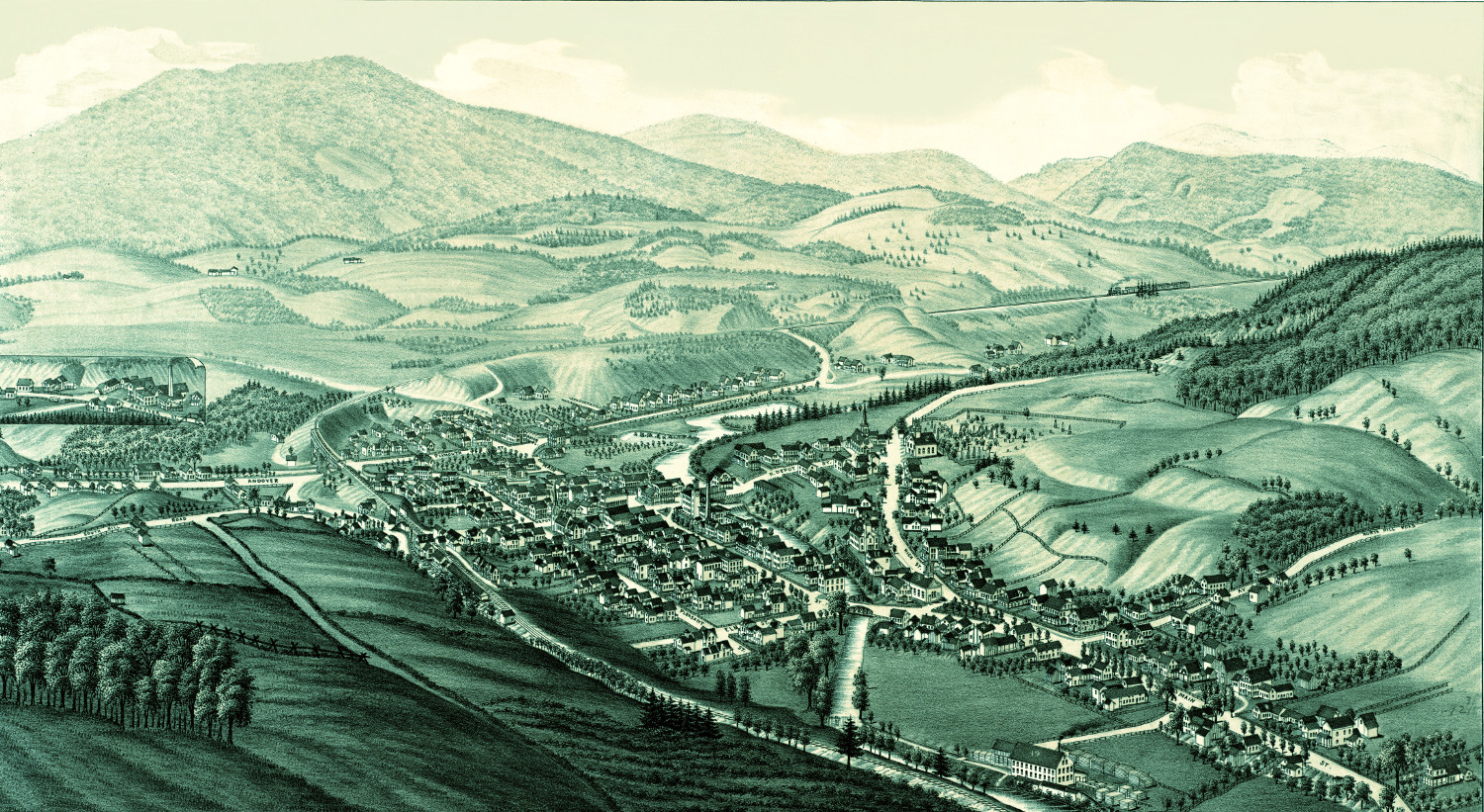 Beautiful old map of Ludlow, Vermont from 1885 KNOWOL