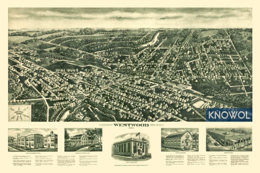 Historic view of Westwood, NJ Restored map shows city in 1924 KNOWOL