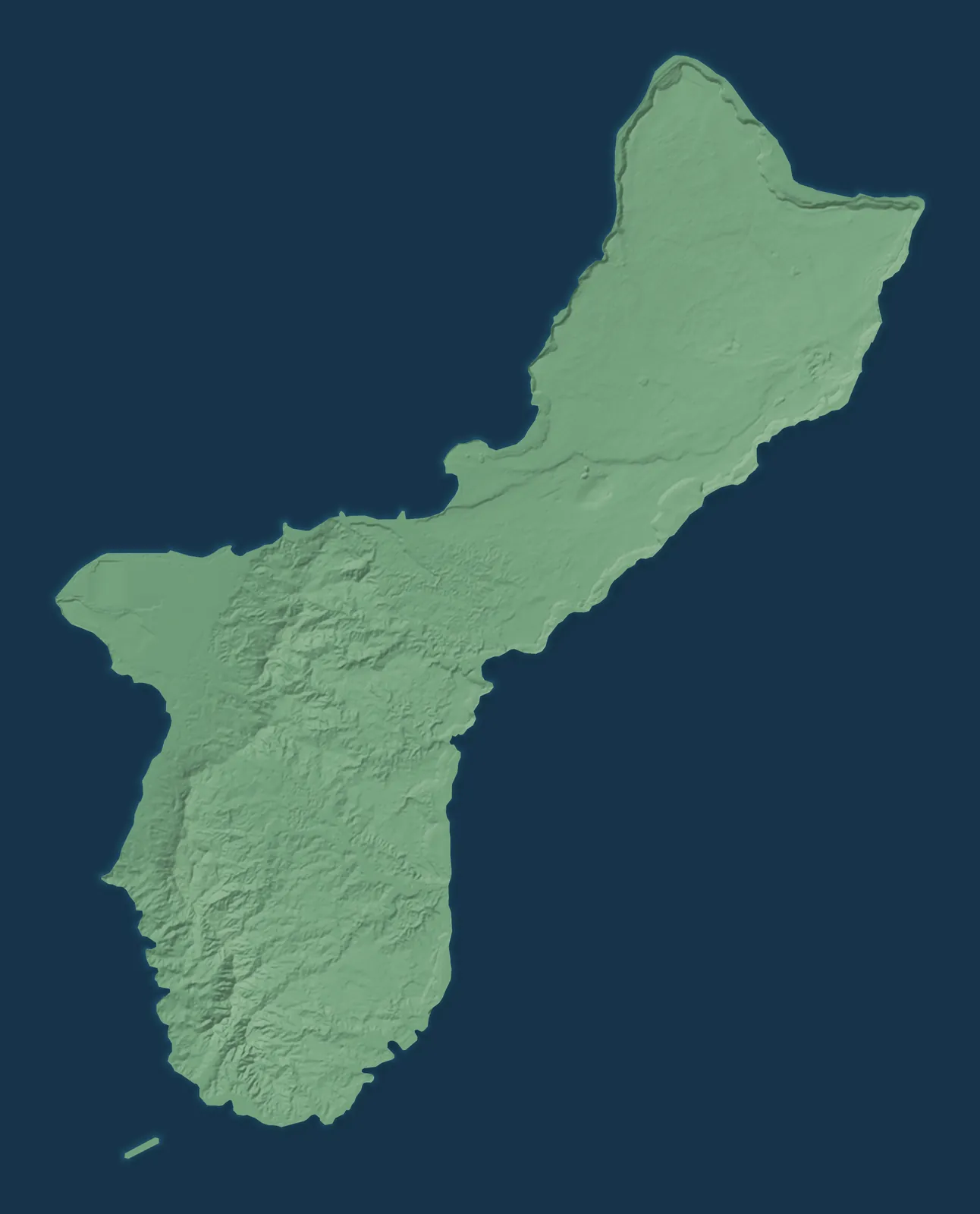 Map of Guam and its counties