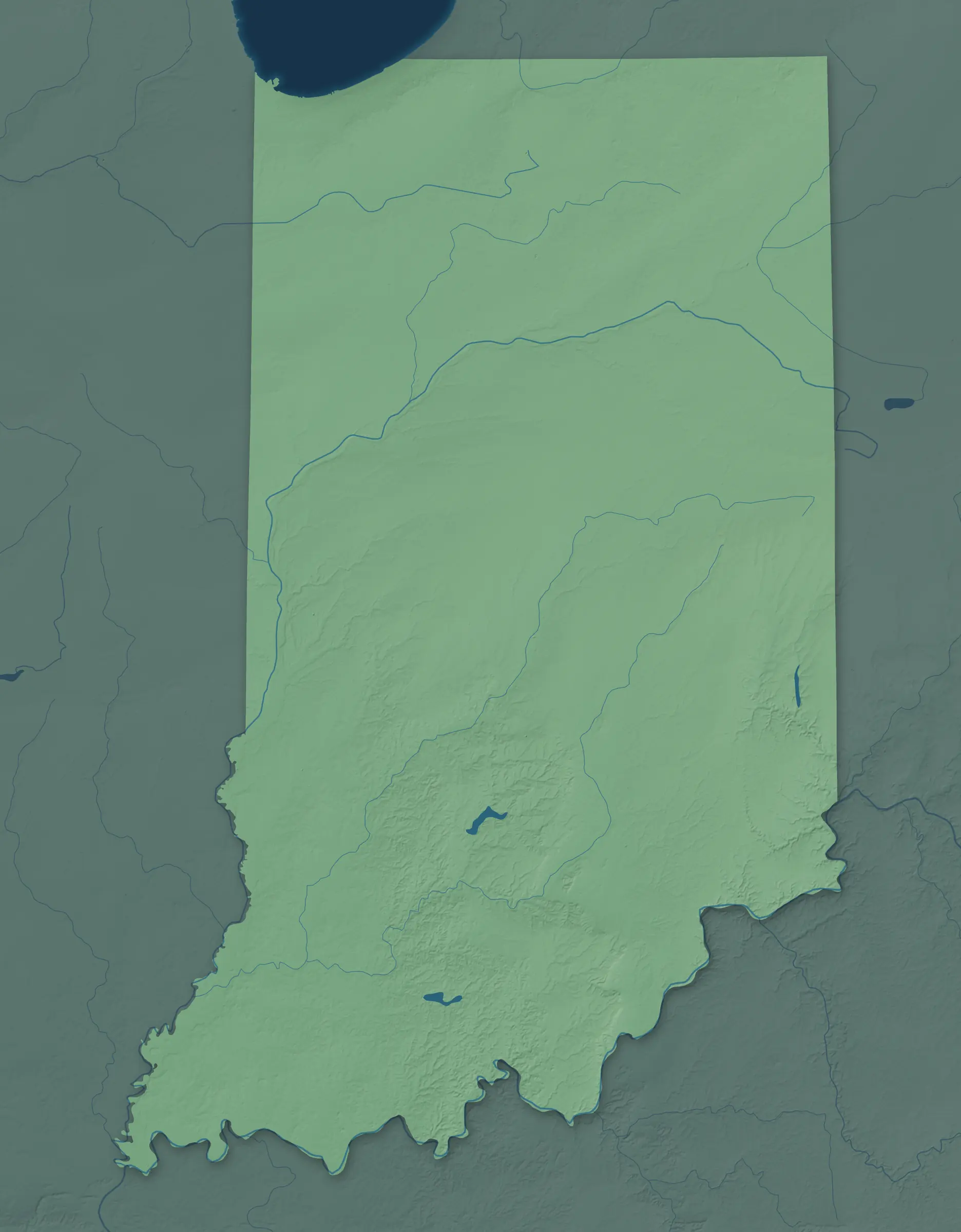 Map of Indiana and its counties