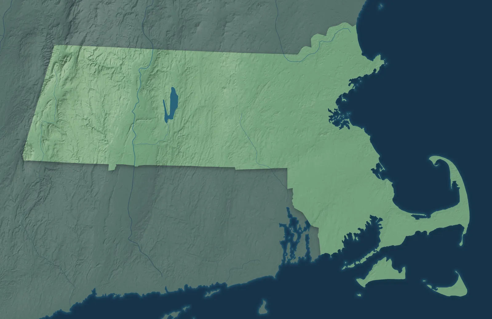 Map of Massachusetts and its counties
