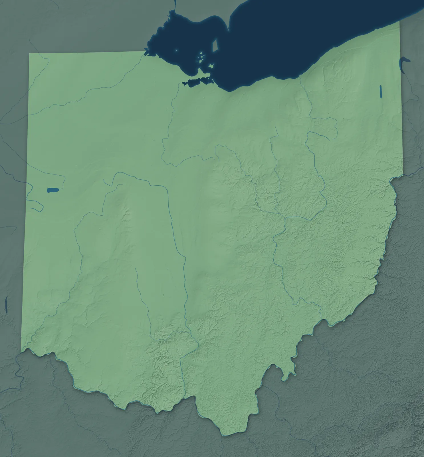Map of Ohio and its counties