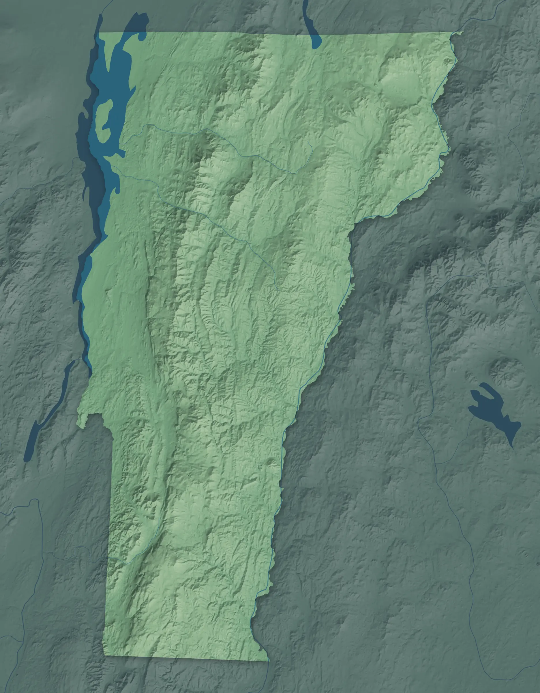 Map of Vermont and its counties