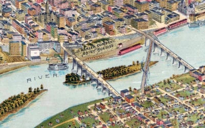 Beautifully restored map of Saint Paul, Minnesota from 1888