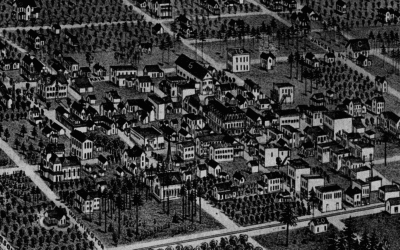 Beautifully restored map of Orlando, Florida from 1884