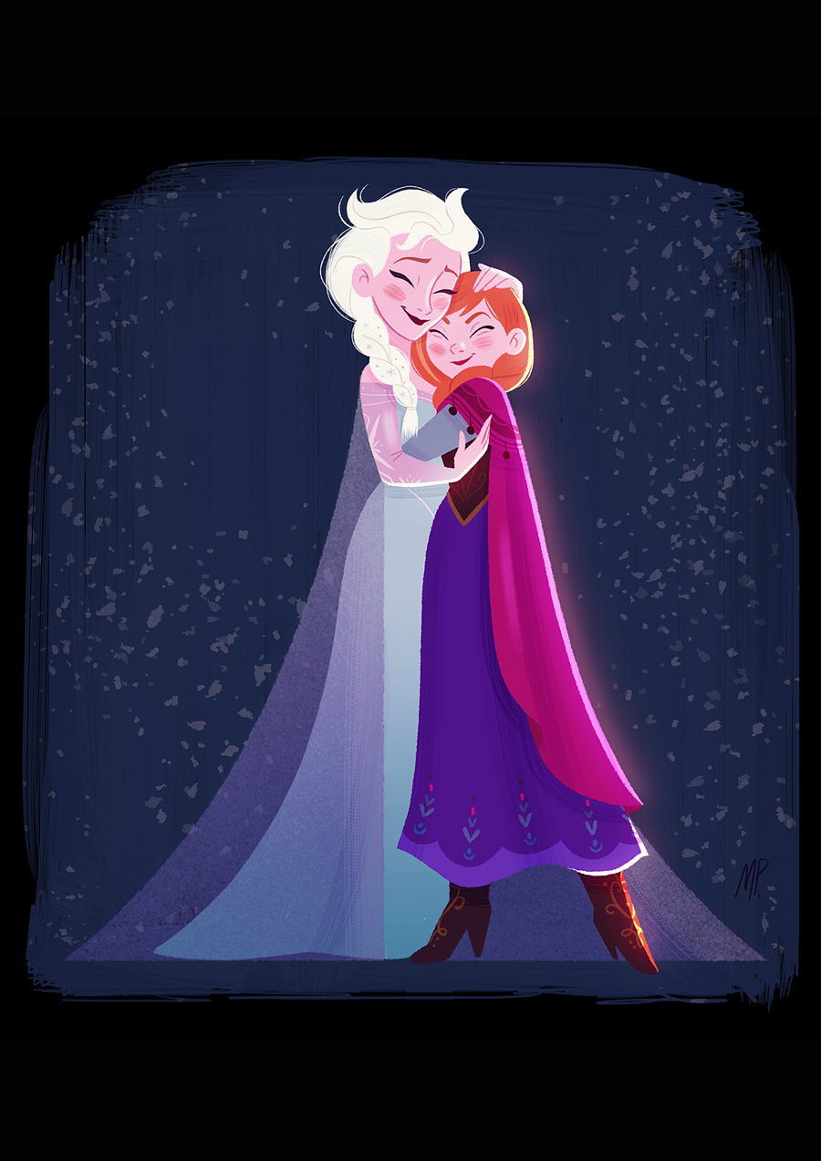 Elsa and Anna Drawing