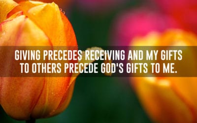 Giving precedes receiving