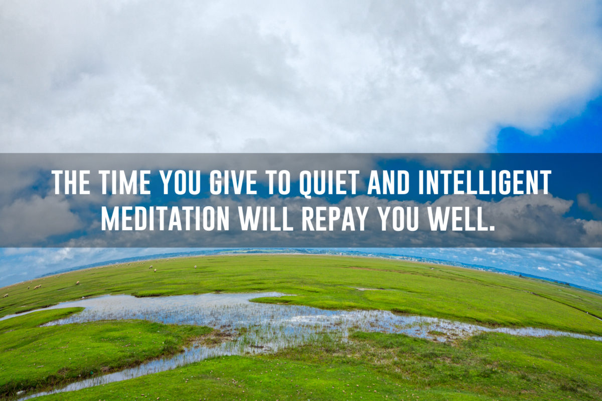 quiet and intelligent meditation