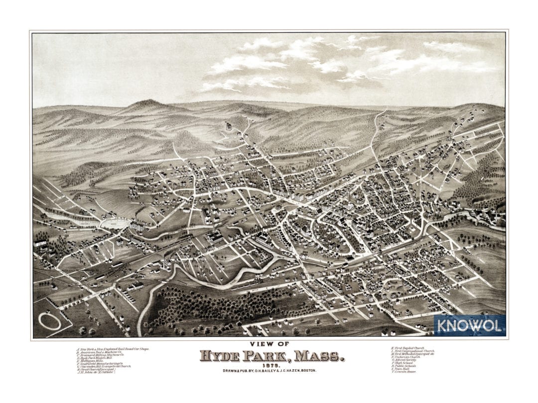 Map Of Hyde Park Massachusetts