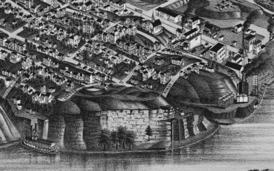 Beautifully restored map of Chattanooga, TN from 1886