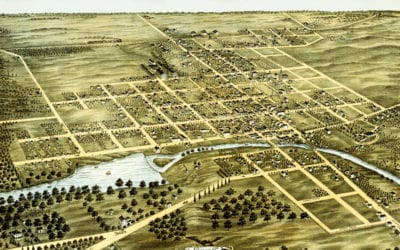 Beautifully restored map of Naperville, IL from 1869