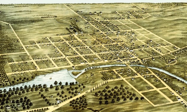 Beautifully restored map of Naperville, IL from 1869