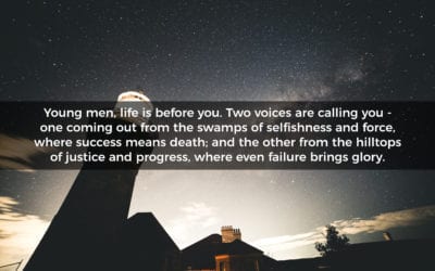 Young men, life is before you