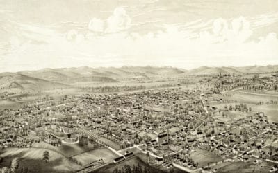 Beautiful old map of Amherst, Massachusetts in 1886