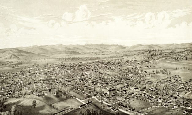 Beautiful old map of Amherst, Massachusetts in 1886