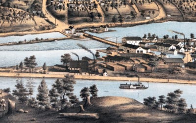 Beautifully detailed map of Appleton, Wisconsin in 1874