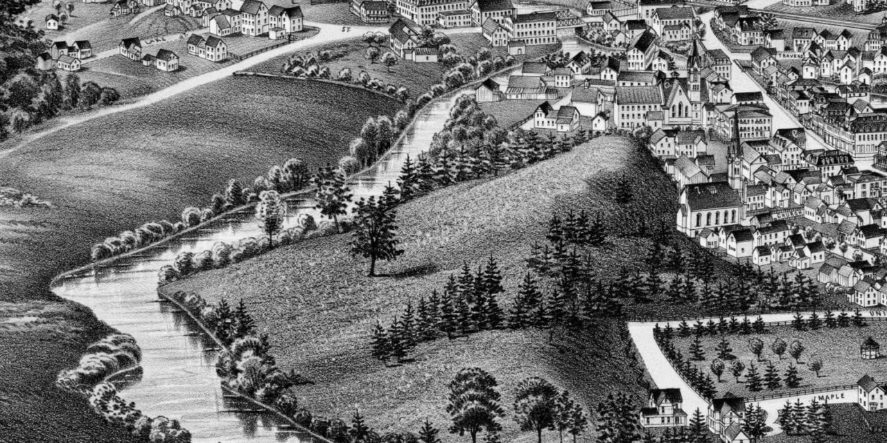 Beautifully detailed map of Athol, Massachusetts in 1887