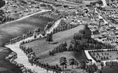 Beautifully detailed map of Athol, Massachusetts in 1887