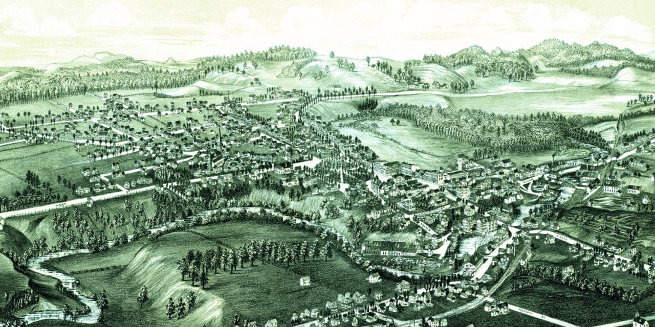 Beautiful old map of Fair Haven, Vermont from 1886