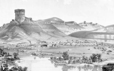 Beautifully detailed map of Green River, Wyoming in 1875