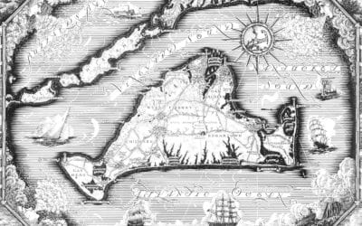 Beautifully detailed map of Martha’s Vineyard from 1954