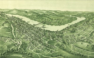 Historic old map of Morgantown, West Virginia in 1897