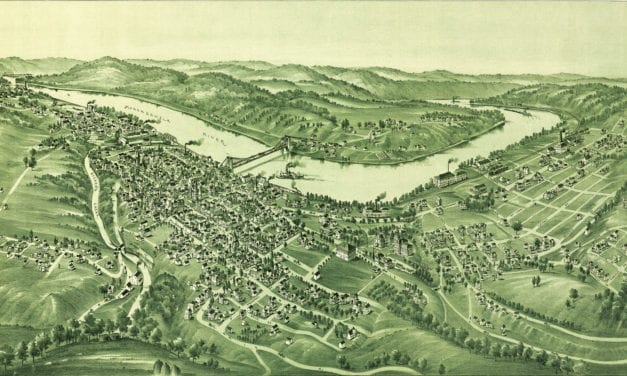Historic old map of Morgantown, West Virginia in 1897