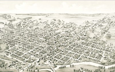 Beautifully detailed map of Muncie, Indiana from 1884
