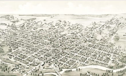 Beautifully detailed map of Muncie, Indiana from 1884