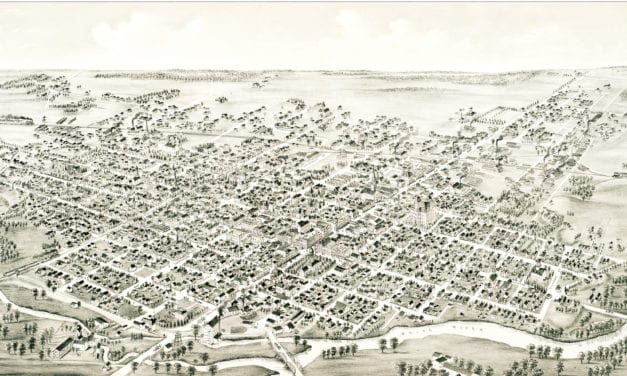 Beautifully detailed map of Muncie, Indiana from 1884