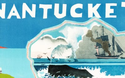 Wonderful vintage travel poster of Nantucket, Massachusetts