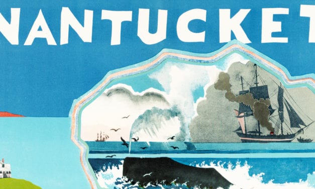 Wonderful vintage travel poster of Nantucket, Massachusetts