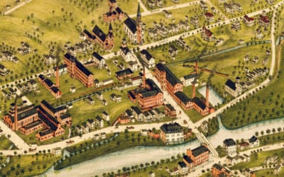Beautifully restored map of Naugatuck, Connecticut from 1877