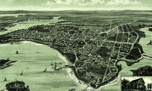 Beautiful map of Onset Bay Grove in Wareham, MA from 1885