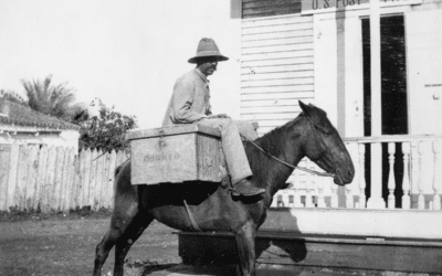 Puerto Rican Mailman Delivering Mail by Horseback, 1880