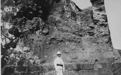 El Morro’s Castle wall after being struck by a 13-inch shell in 1899