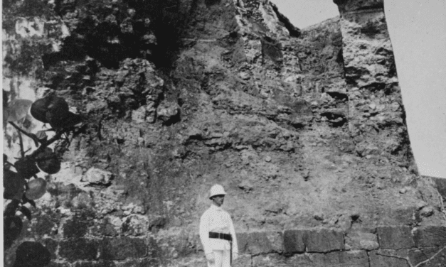El Morro’s Castle wall after being struck by a 13-inch shell in 1899