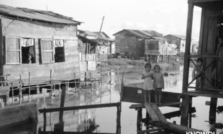 Children near their home in the slum area known as “El Fangitto”