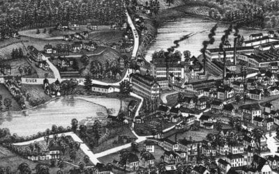 Beautifully detailed map of Sanford, Maine in 1889