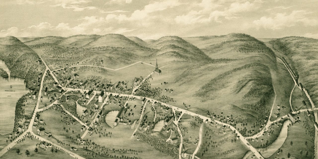 Beautiful old map of South Coventry, CT from 1878