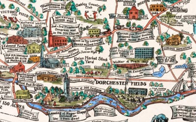 Beautifully restored map of Watertown, MA from 1930
