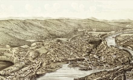 Amazing bird’s eye view of Bellows Falls, VT in 1886