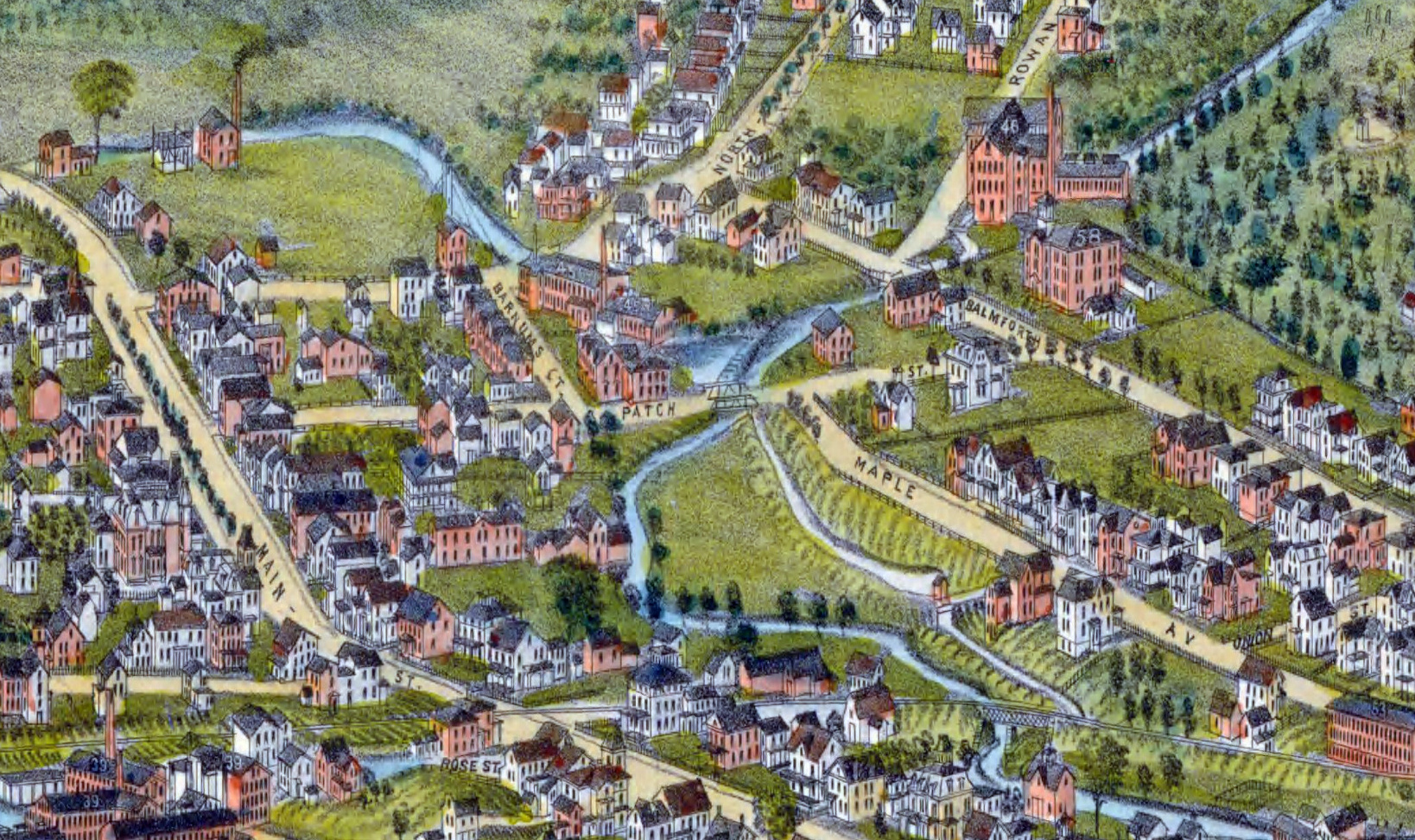 Beautifully Detailed Map Of Danbury Connecticut From 1884 KNOWOL