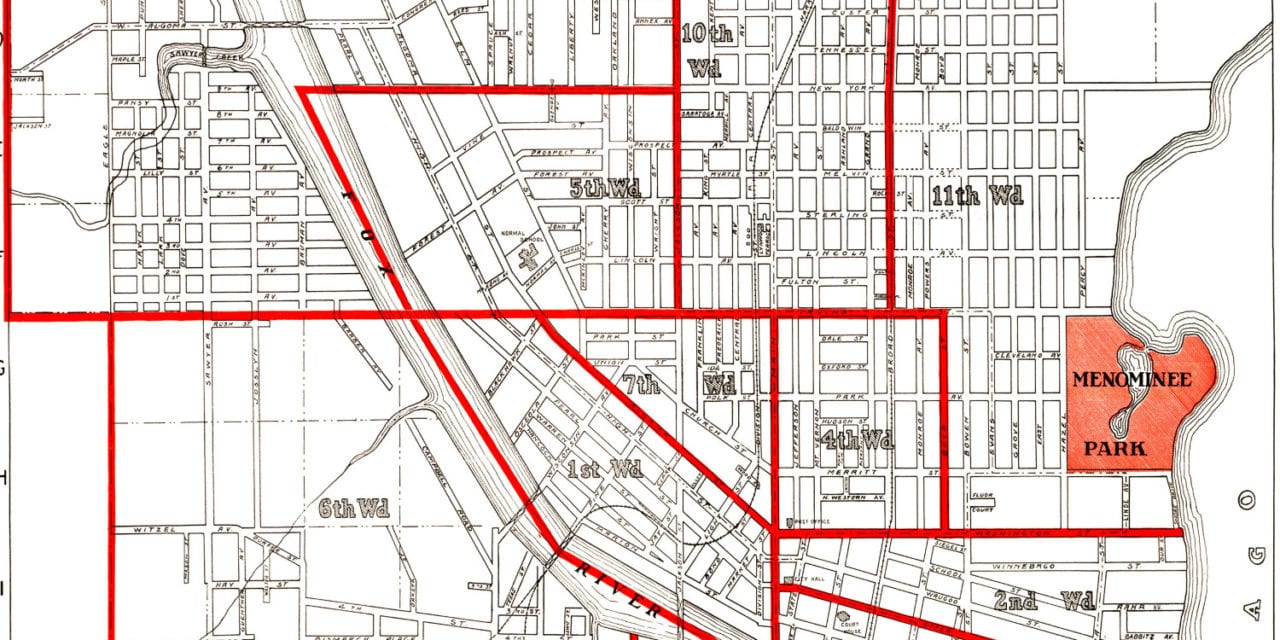 Historic old map of Oshkosh, Wisconsin from 1919